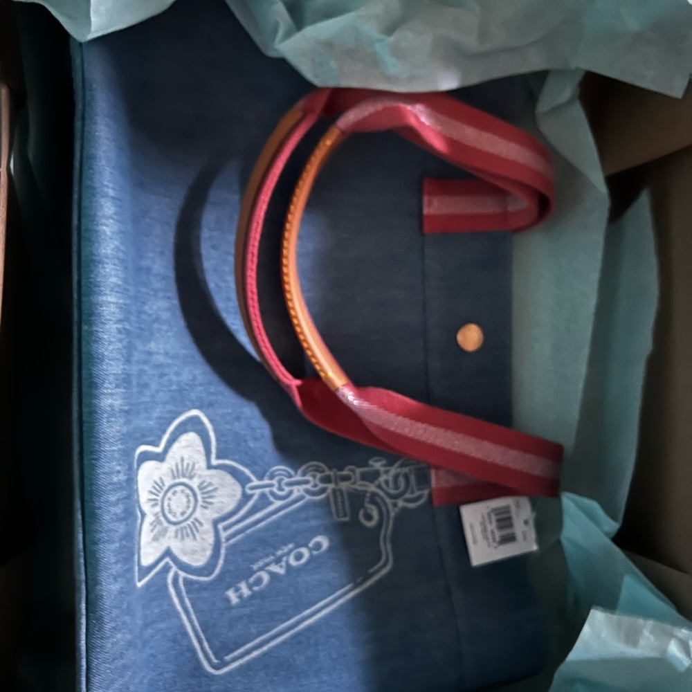 NWT AUTHENTIC COACH DENIM TOTE